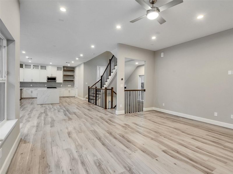 Full view of second floor from living room Full view of second floor from living room