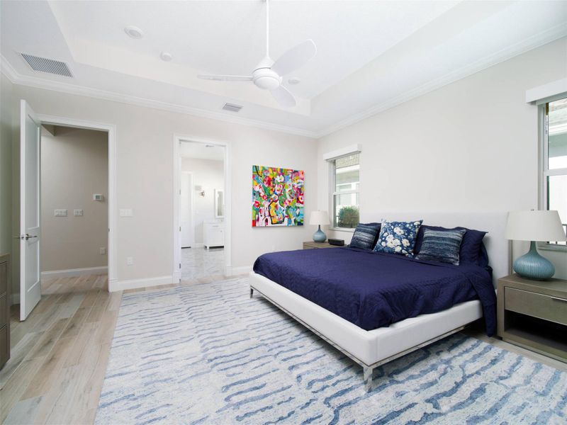 Furnished interior view inside a new home in La Terre at Avenir, Palm Beach Gardens (Image 7). Furnished interior view inside a new home in La Terre at Avenir, Palm Beach Gardens (Image 7).