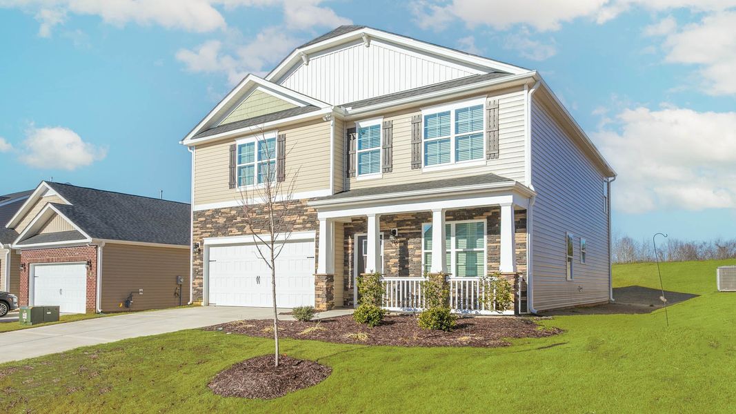 Front exterior of a new home in Bryson Park, Lexington, NC, highlighting curb appeal (Image 2).