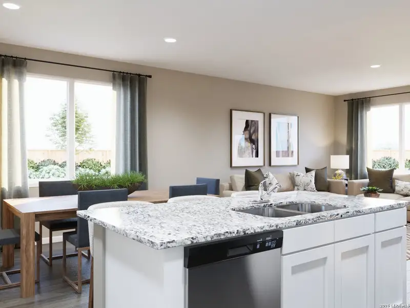 Furnished interior view inside a new home in Timber Creek, San Antonio (Image 12).