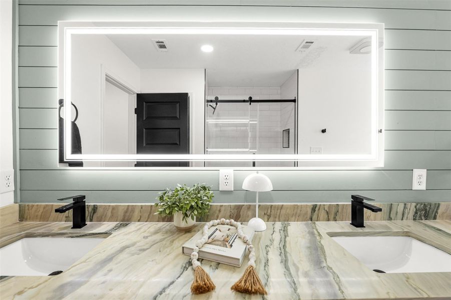 Furnished interior view inside a new home in , Point Blank (Image 10).