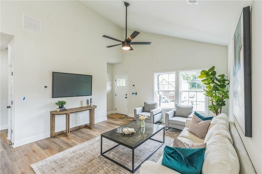 Furnished interior view inside a new home in , Atlanta (Image 9).
