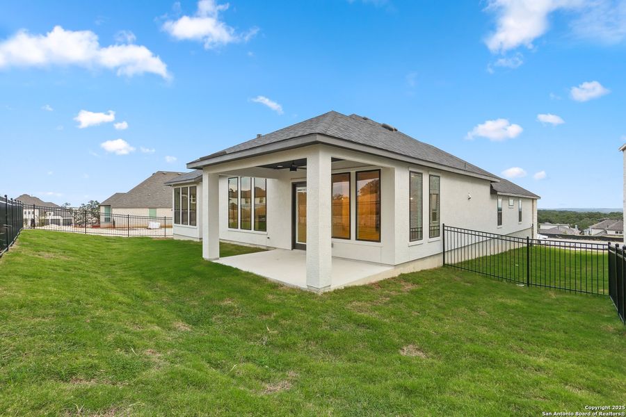 Exterior details and patio area of a home in Esperanza - 70', Boerne (Image 1).