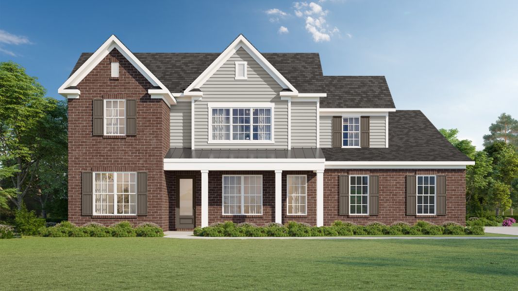 Representative exterior photo of a completed home built from the Bridgeland by Grant & Co in White Oak, Arlington, TN (Image 1).