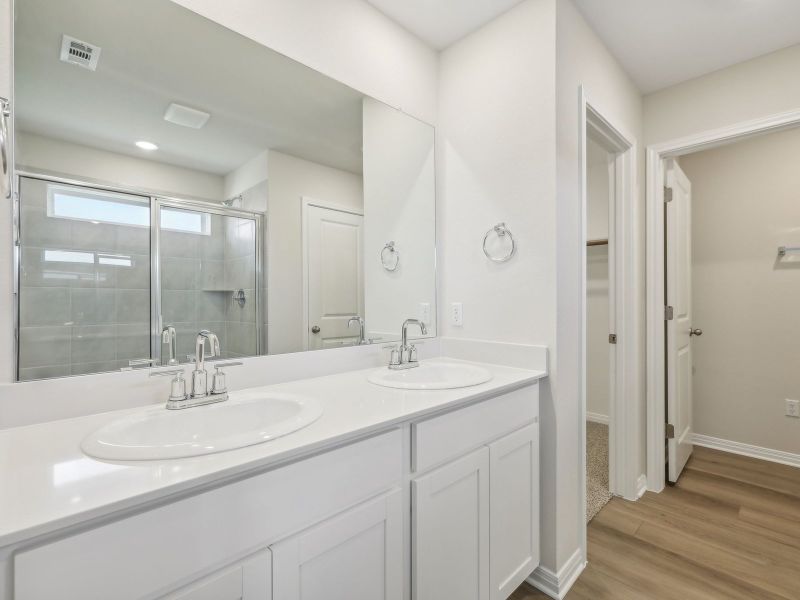 Furnished interior view inside a new home in Turner's Crossing - Americana Collection, Buda (Image 3).