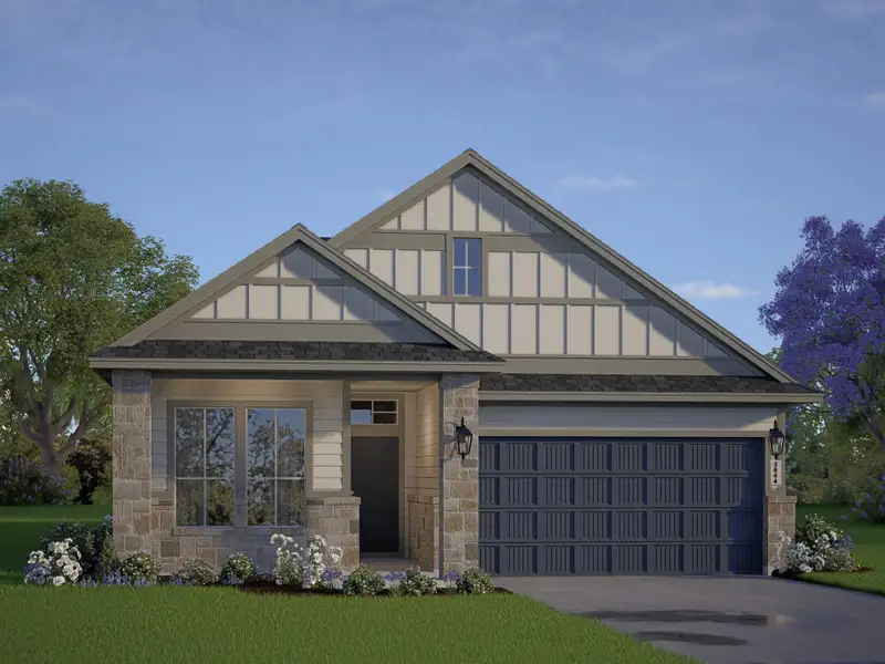 Representative exterior photo of a completed home built from the Aubrey – 45′ Lot by Chesmar Homes in Wildrye, Waller, TX (Image 4).