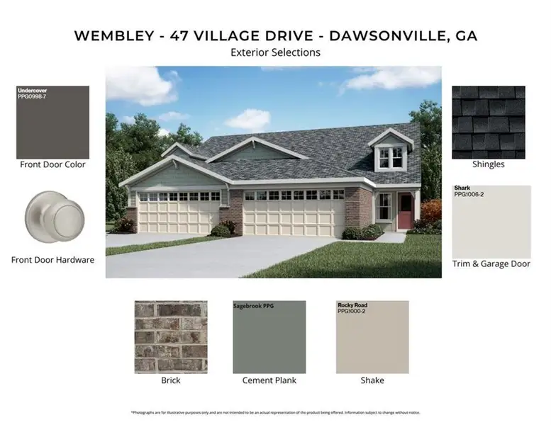 Sample of building materials used in homes in Villas at Gold Creek, Dawsonville (Image 2). Sample of building materials used in homes in Villas at Gold Creek, Dawsonville (Image 2).