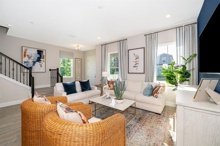 Furnished interior view inside a new home in Serenade at Ovation, Winter Garden (Image 10).