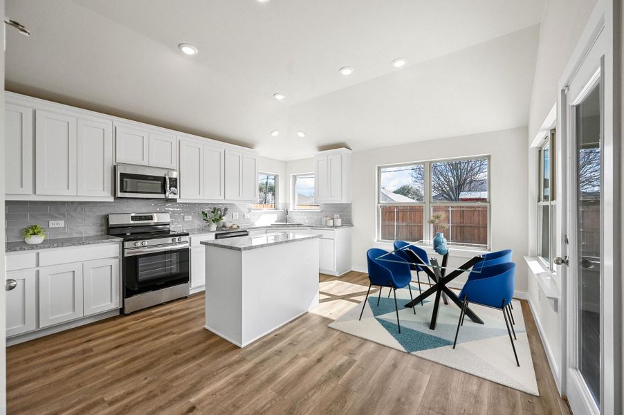 Representative furnished interior of a home built from the Cambria I by Cheldan Homes in Sunset Ridge, Keene (Image 8). Representative furnished interior of a home built from the Cambria I by Cheldan Homes in Sunset Ridge, Keene (Image 8).