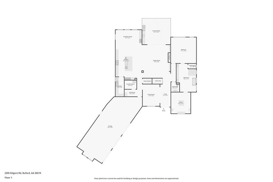 2D floor plan layout of this home in , Buford, GA (Image 5).