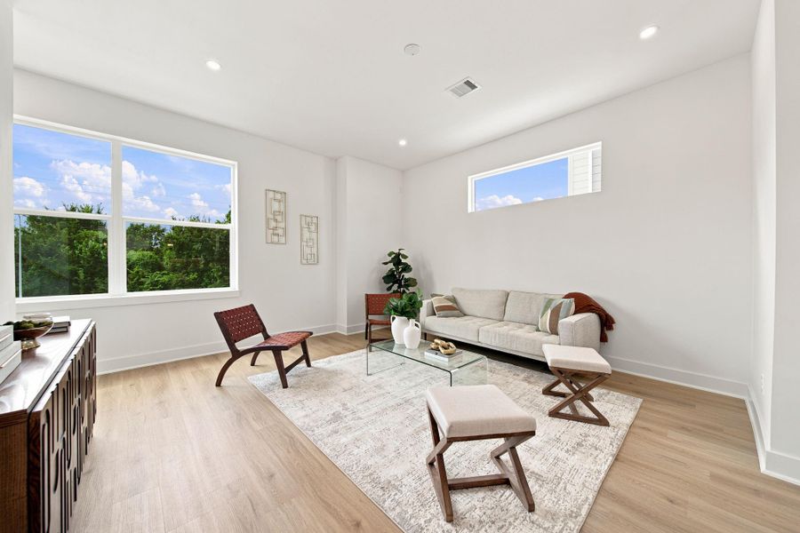 Furnished interior view inside a new home in Commons at West Tidwell, Houston (Image 24).