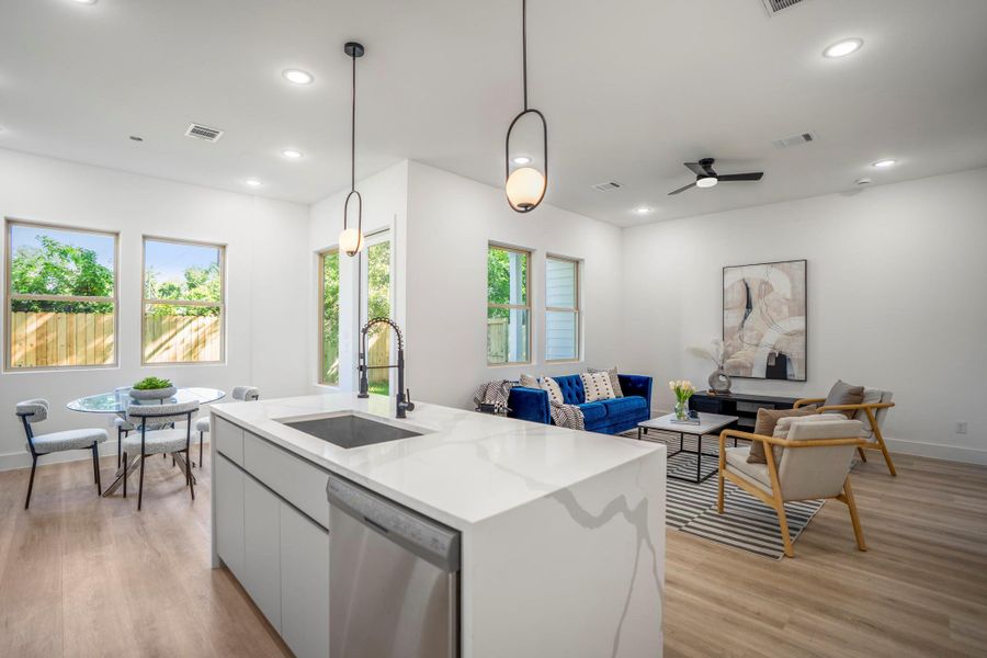 Furnished interior view inside a new home in , Houston (Image 33).