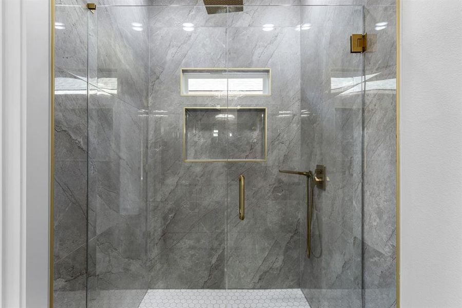 Bathroom with walk in shower