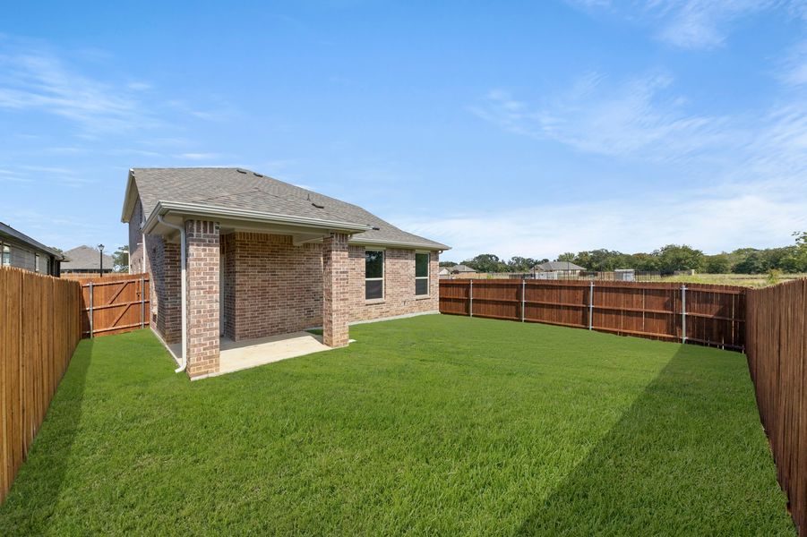 Front exterior of a new home in Keeneland, Aubrey, TX, highlighting curb appeal (Image 28).