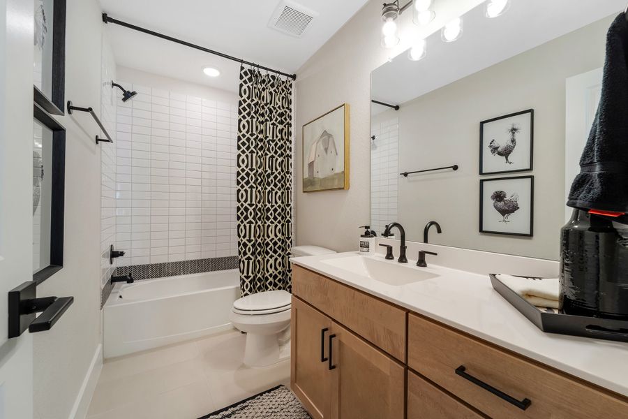Furnished interior view inside a new home in Massey Oaks, Pearland (Image 30).
