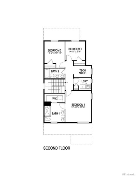 2D floor plan layout of this home in Sky Ranch, Watkins, CO (Image 2). 2D floor plan layout of this home in Sky Ranch, Watkins, CO (Image 2).