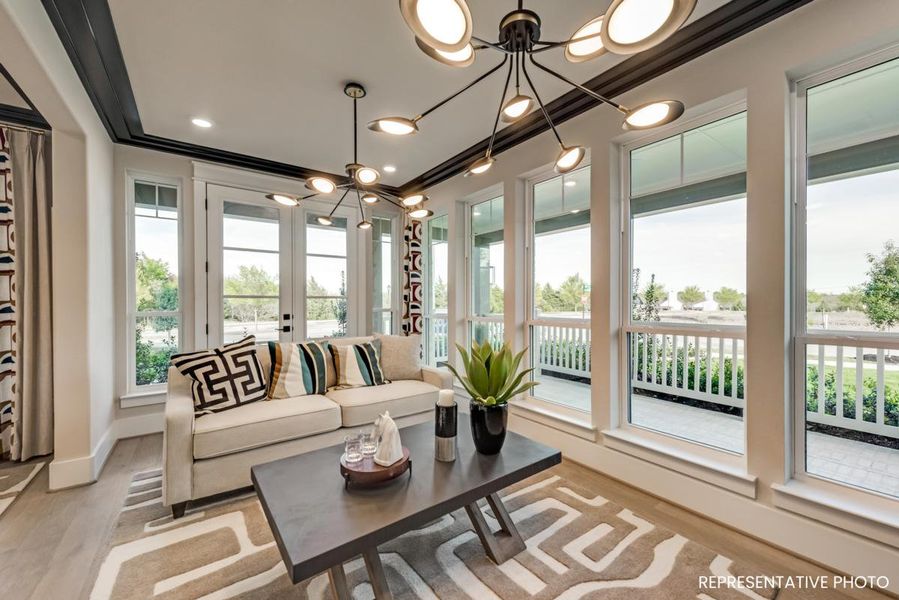 Furnished interior view inside a new home in Creekside at Elevon, Lavon (Image 6).