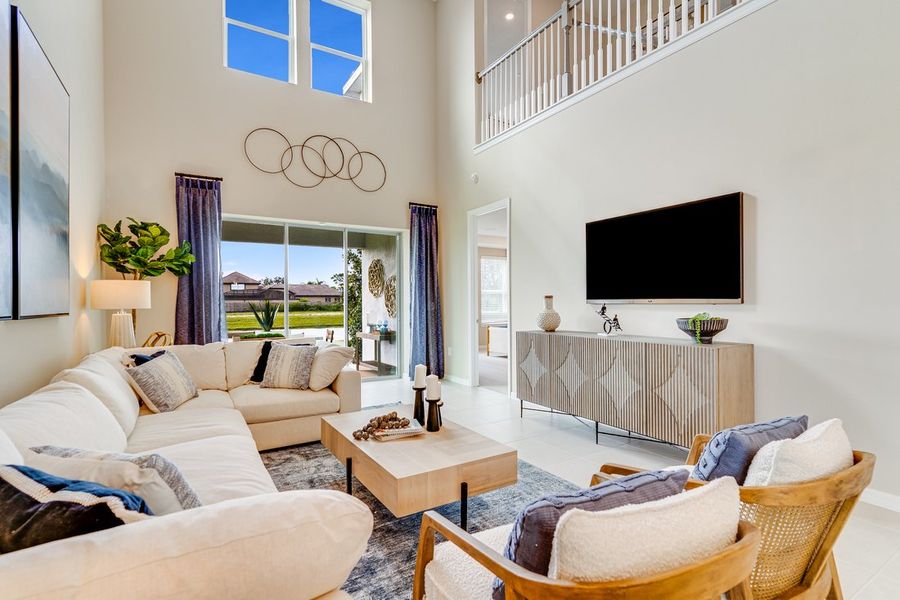 Furnished interior view inside a new home in Center Lake Ranch Community Group Page, St. Cloud (Image 6).