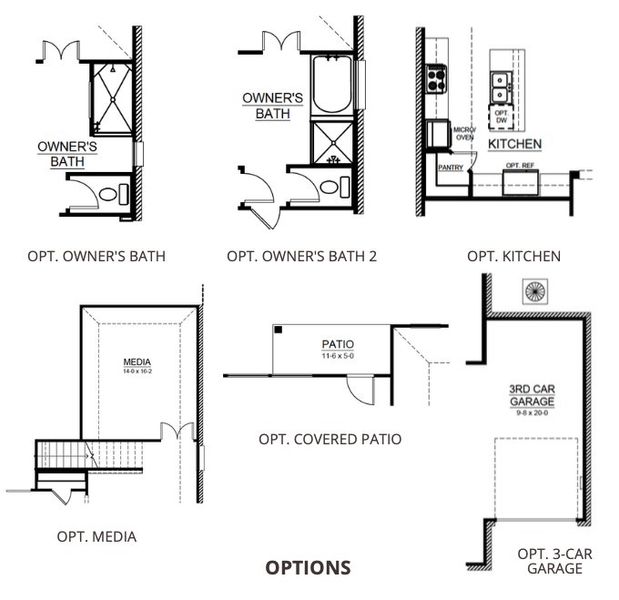 2D floor plan layout for the Becker by Cambridge Homes in Tinsley Meadows, Van Alstyne, TX (Image 6).