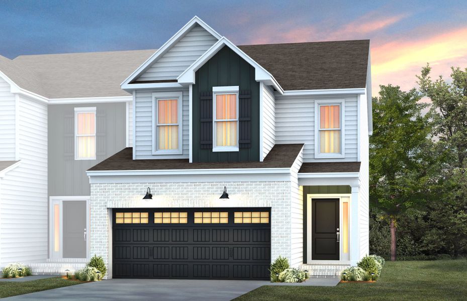 Representative exterior photo of a completed home built from the Hayden by Pulte Homes in Cambria, Garner, NC (Image 19).