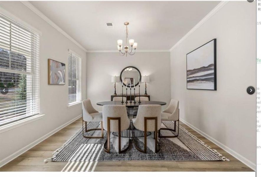 Furnished interior view inside a new home in Reserve at South River Gardens, Atlanta (Image 2).
