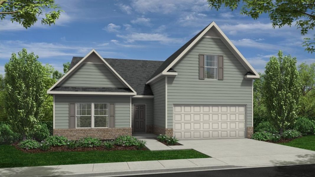 Representative exterior photo of a completed home built from the Poplar by Piedmont Residential in The Reserve at Willow Oaks, Canton, GA (Image 1).