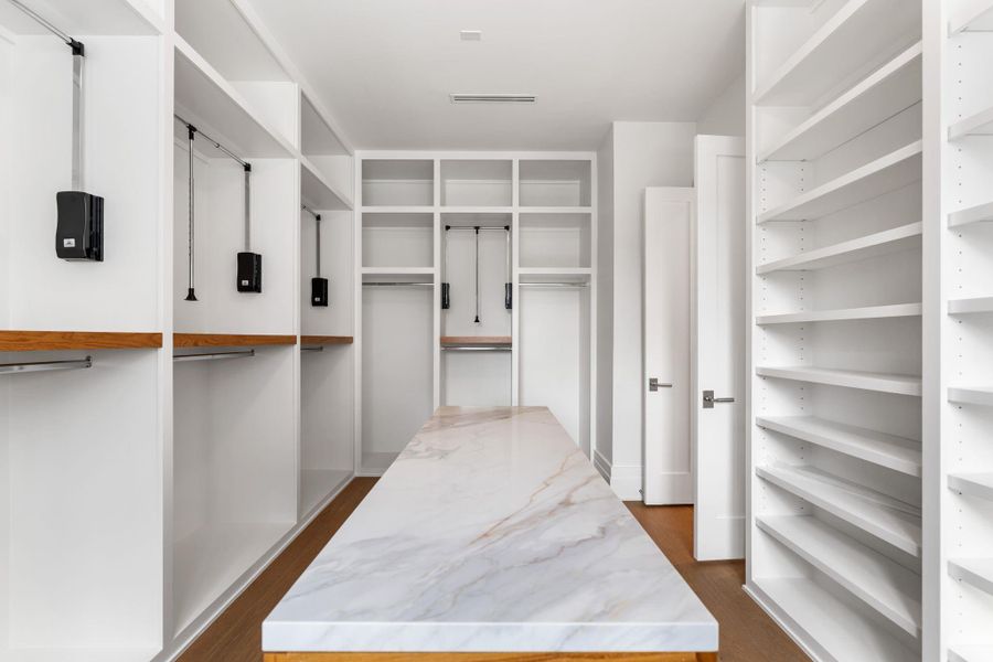 Thoughtfully designed layout with packing island.