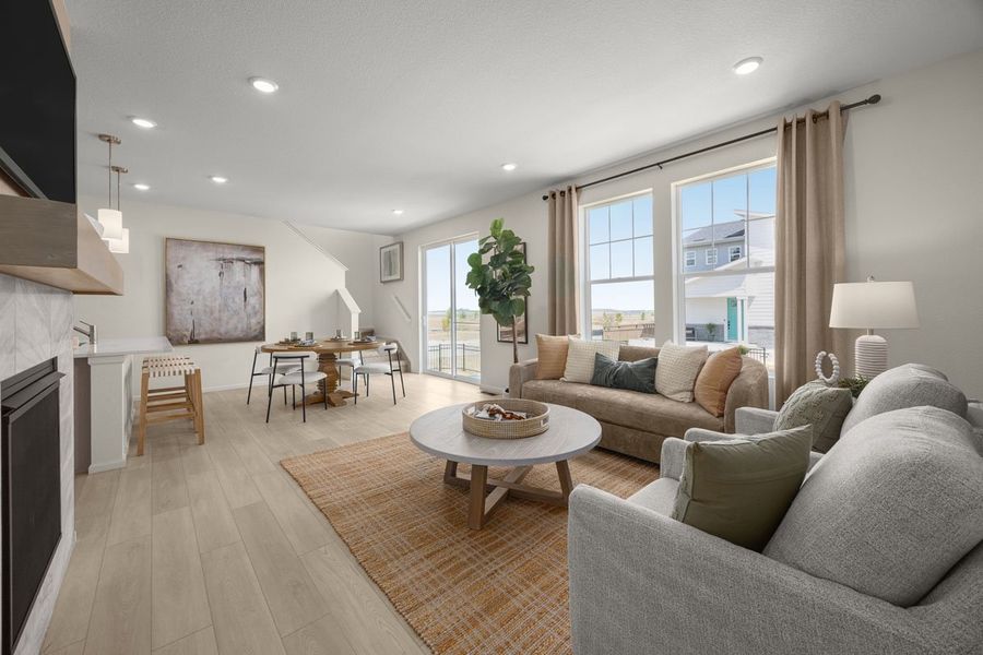 Representative furnished interior of a home built from the 1672 Modeled by KB Home in Windler Midtown Villas, Aurora (Image 3).
