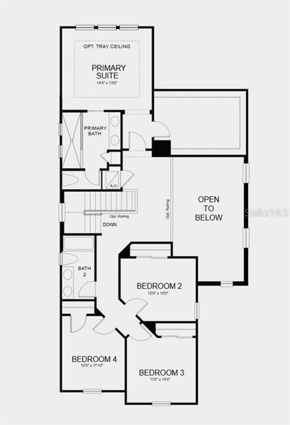 2D floor plan layout of this home in Firethorn, Parrish, FL (Image 5).