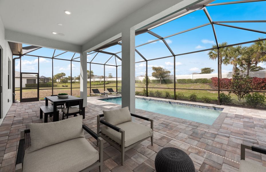 Screened-in lanai and pool for the ultimate Florida lifestyle