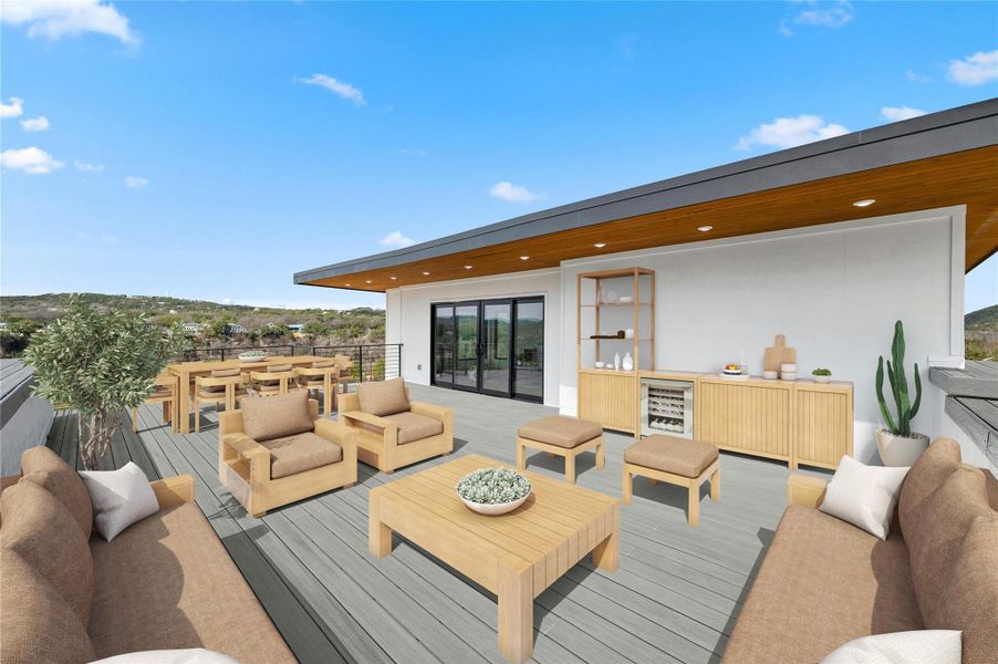 Exterior details and patio area of a home in , Leander (Image 3). Exterior details and patio area of a home in , Leander (Image 3).