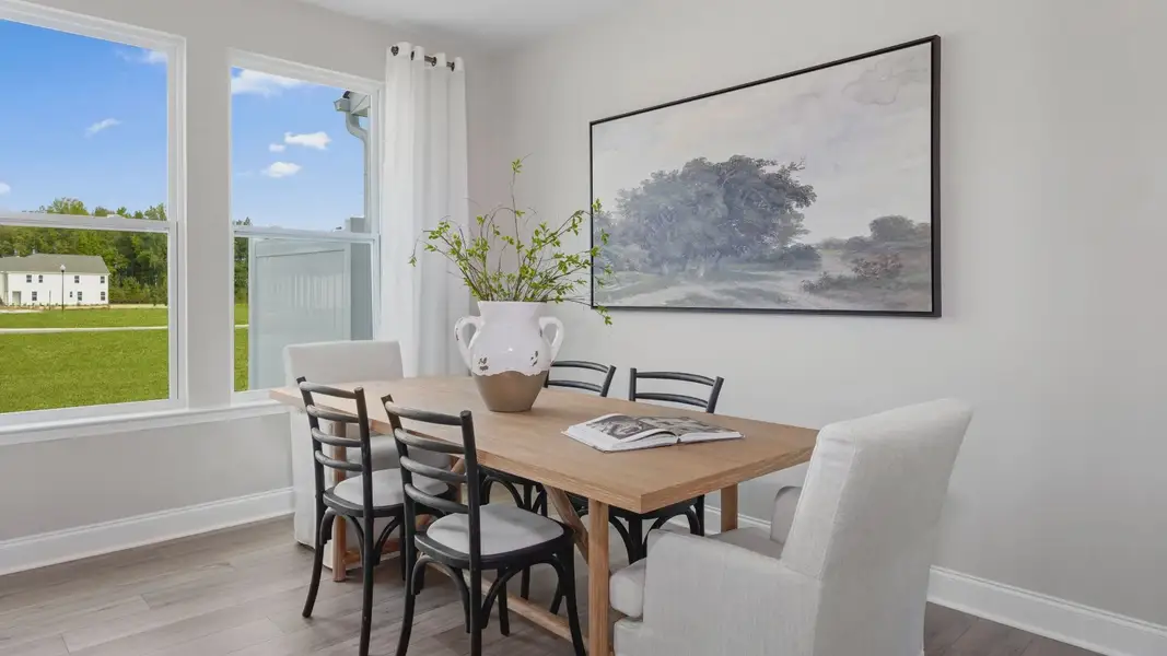 Furnished interior view inside a new home in Kensley Grove, Fuquay Varina (Image 3). Furnished interior view inside a new home in Kensley Grove, Fuquay Varina (Image 3).