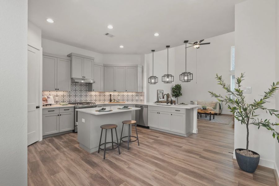 Representative furnished interior of a home built from the Viola by Chesmar Homes in Brookewater 45's, Rosenberg (Image 7).