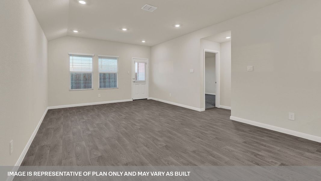 Representative unfurnished interior of a home built from the The Caroline by D.R. Horton in Whisper South, San Marcos (Image 12). Representative unfurnished interior of a home built from the The Caroline by D.R. Horton in Whisper South, San Marcos (Image 12).