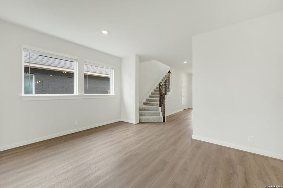 Spacious, unfurnished interior of a new home in Mayfair - Select Garden Series, New Braunfels (Image 11). Spacious, unfurnished interior of a new home in Mayfair - Select Garden Series, New Braunfels (Image 11).