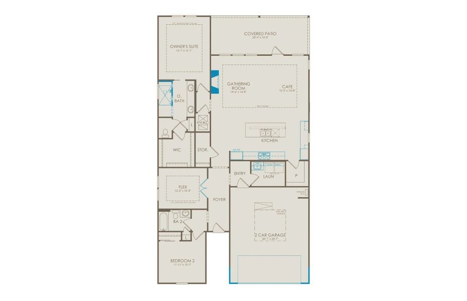 2D floor plan layout of this home in Del Webb Barton Village, Lebanon, TN (Image 3). 2D floor plan layout of this home in Del Webb Barton Village, Lebanon, TN (Image 3).