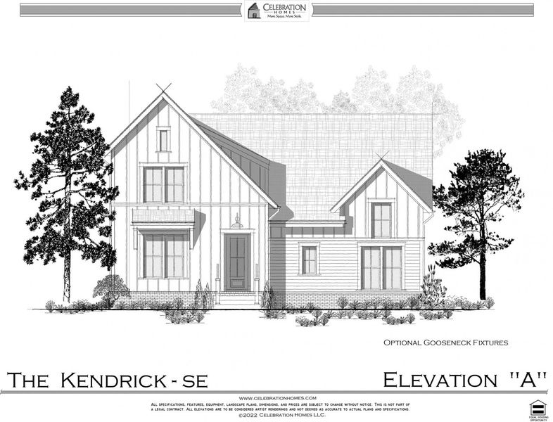 Representative rendering of the exterior for the Kendrick by Celebration Homes (Image 2).