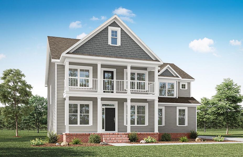 Representative exterior photo of a completed home built from the Colfax by Eastwood Homes in Berea Farms, Four Oaks, NC (Image 6).