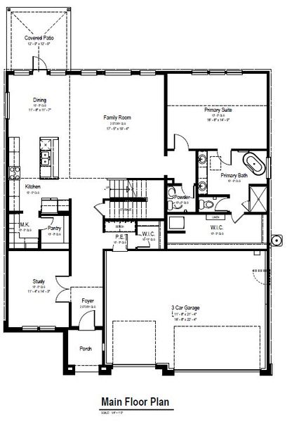 2D floor plan layout for the Chisos Mountain View by View Homes in Weltner Farms 60’s, New Braunfels, TX (Image 3). 2D floor plan layout for the Chisos Mountain View by View Homes in Weltner Farms 60’s, New Braunfels, TX (Image 3).