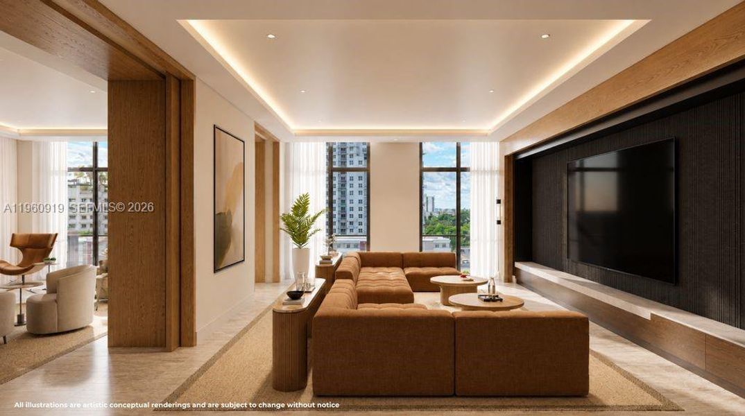 Furnished interior view inside a new home in , Hollywood (Image 8).
