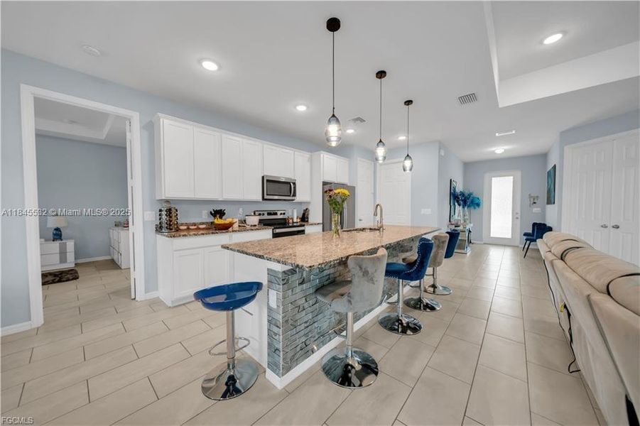 Furnished interior view inside a new home in , Cape Coral (Image 12). Furnished interior view inside a new home in , Cape Coral (Image 12).