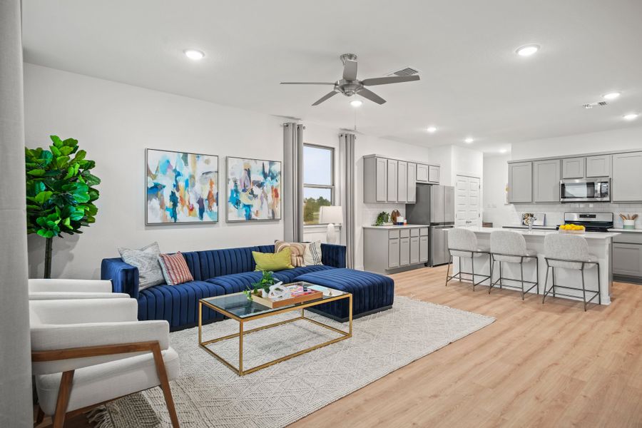 Living room in the Oak home plan by Trophy Signature Homes – REPRESENTATIVE PHOTO Living room in the Oak home plan by Trophy Signature Homes – REPRESENTATIVE PHOTO