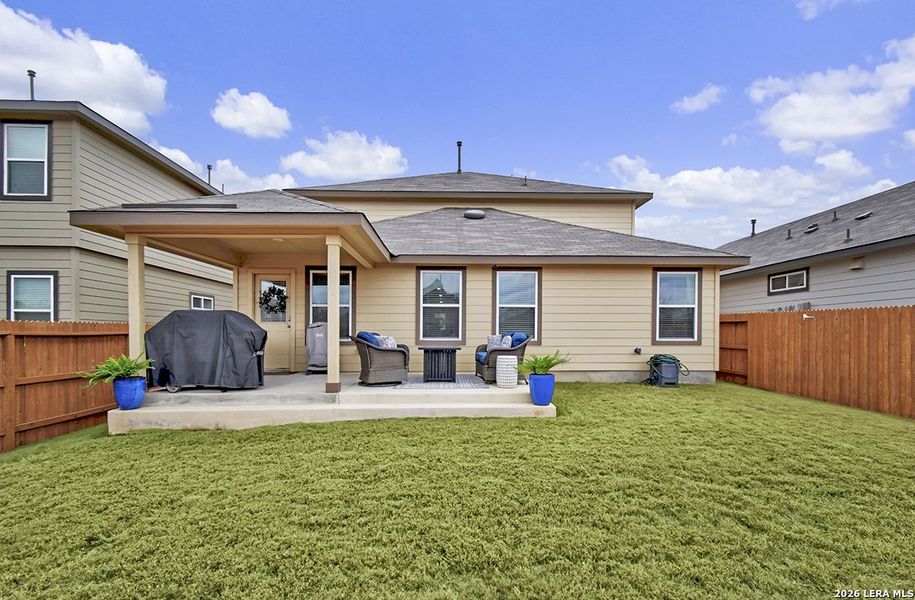 Exterior details and patio area of a home in Langdon, San Antonio (Image 4). Exterior details and patio area of a home in Langdon, San Antonio (Image 4).
