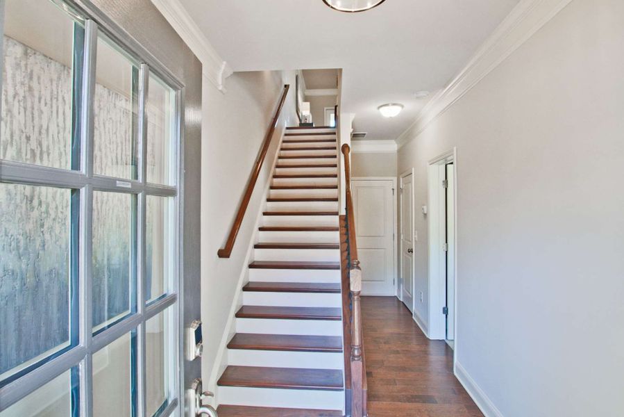 Representative unfurnished interior of a home built from the Barwick by KM Homes in Nickel Creek at Newnan Crossing, Newnan (Image 24).