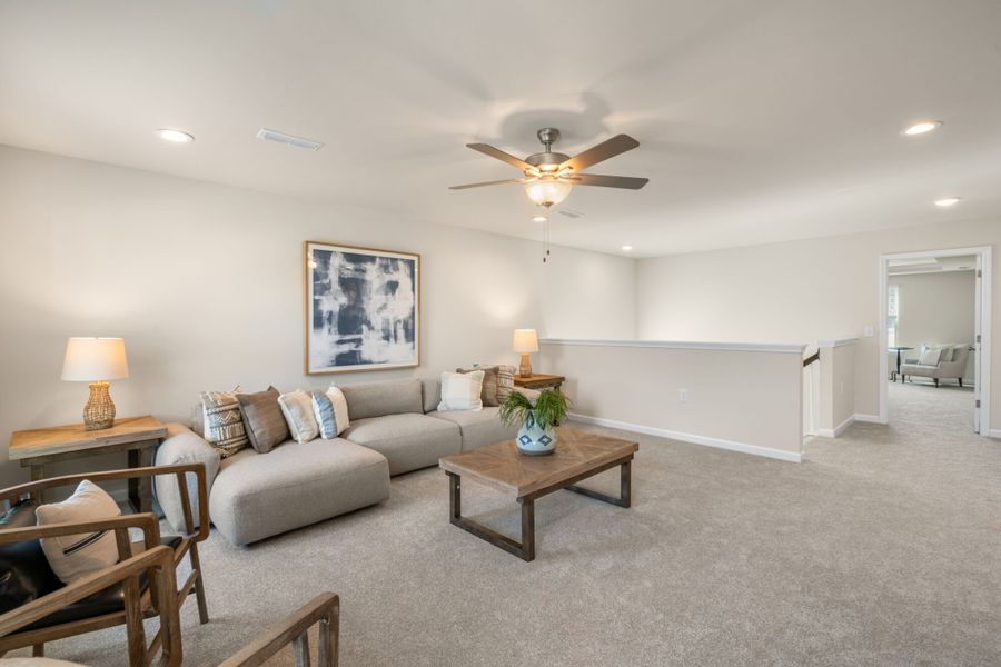 Representative furnished interior of a home built from the Voyageur by Mattamy Homes in McAlister Creek, Clayton (Image 13).