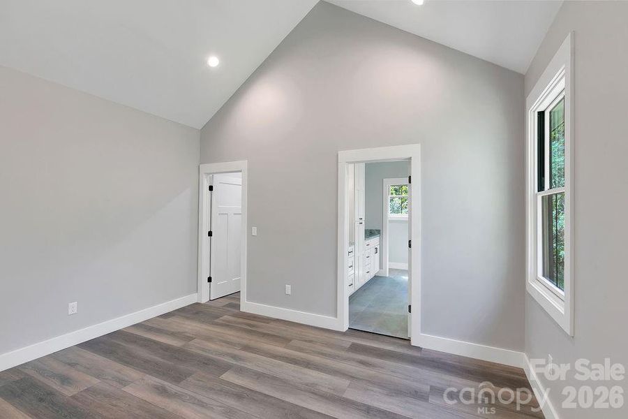 Vaulted Ceiling in Primary