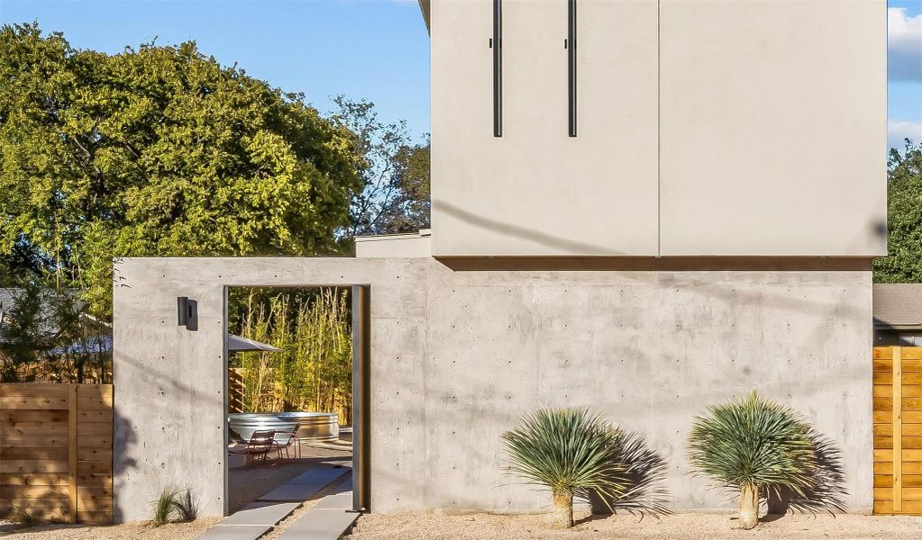 Exterior details and patio area of a home in , Austin (Image 22). Exterior details and patio area of a home in , Austin (Image 22).