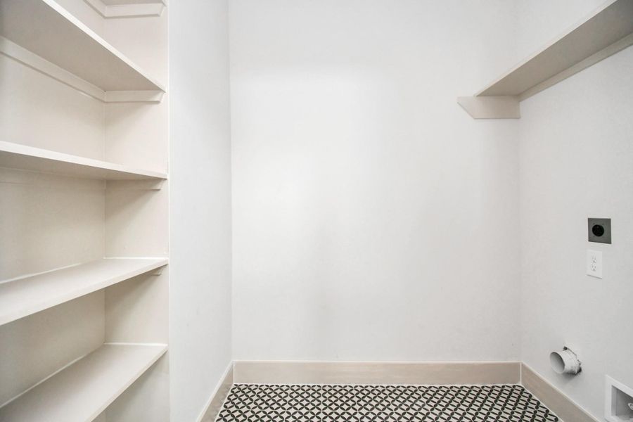 Laundry Room with Gas/Electric Dryer Connections and Washer Connections Laundry Room with Gas/Electric Dryer Connections and Washer Connections