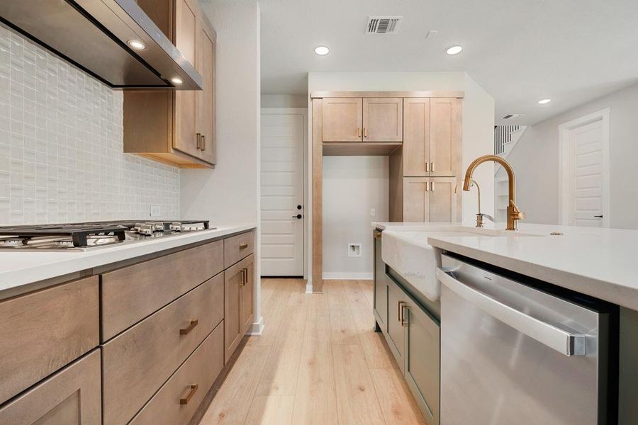 Furnished interior view inside a new home in Terrace Collection at Lariat, Liberty Hill (Image 3). Furnished interior view inside a new home in Terrace Collection at Lariat, Liberty Hill (Image 3).