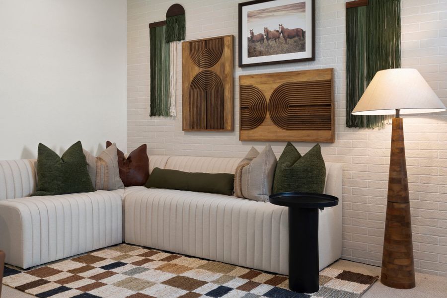 Representative furnished interior of a home built from the McKinney by Tri Pointe Homes in Lagos Reserve, Manor (Image 50).